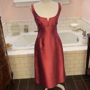 BCBG vintage 100% silk cocktail dress rose pink size 10